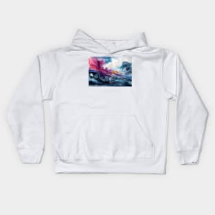 Wintertime landscape III Kids Hoodie